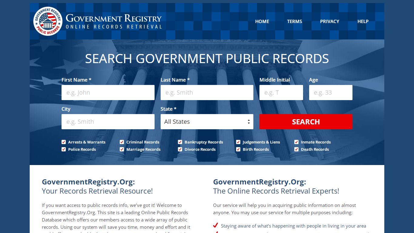 Search Government Public Records